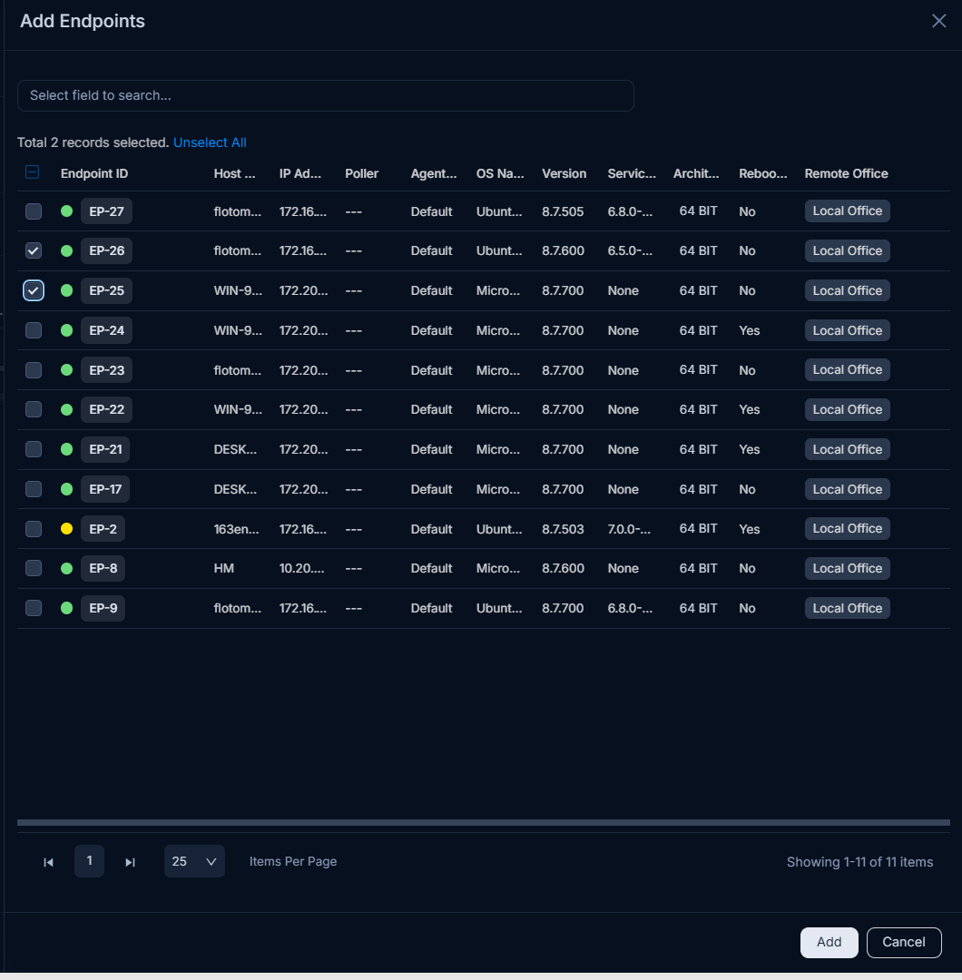 Add Endpoints Link