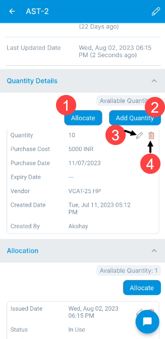 Quantity Details