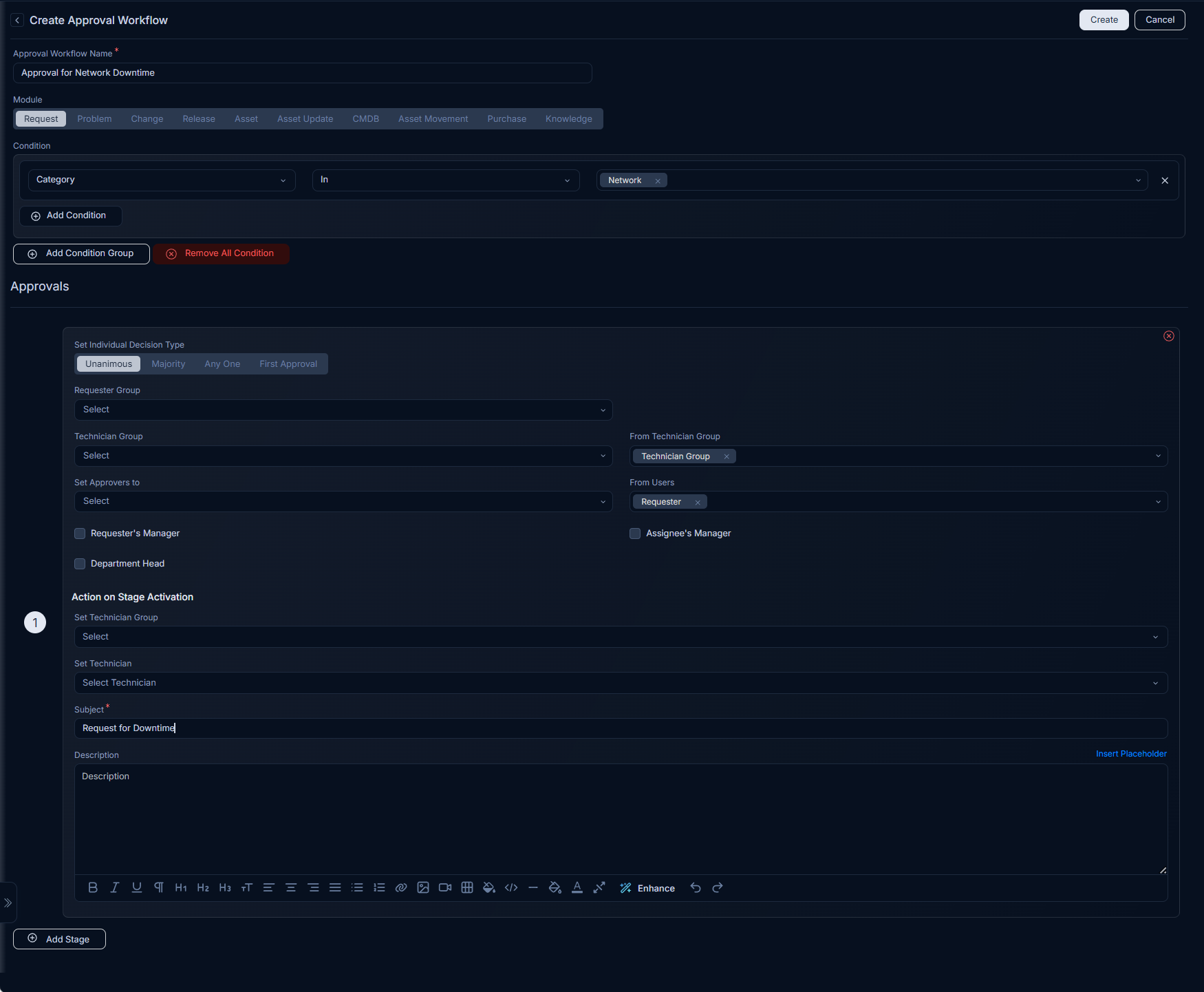Create Approval Workflow