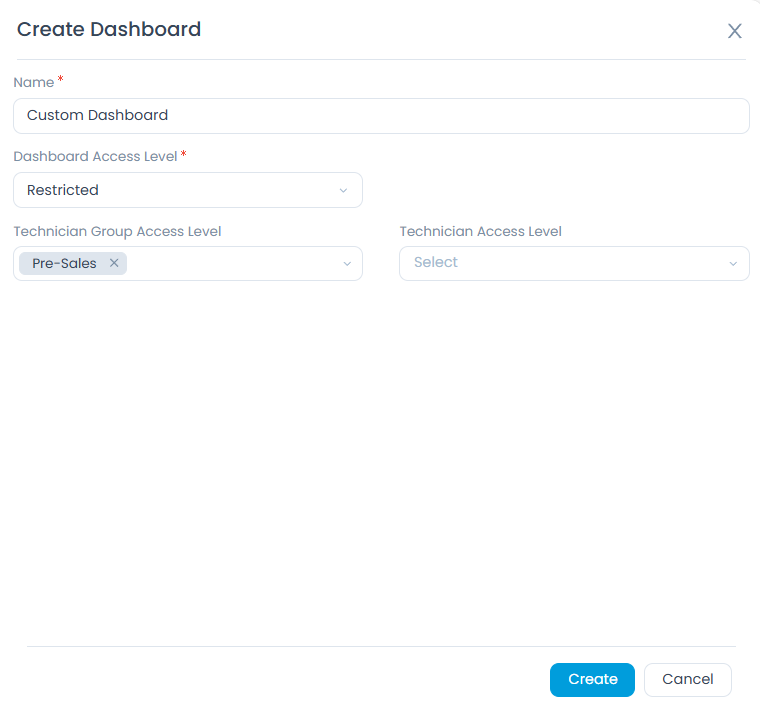Create Dashboard