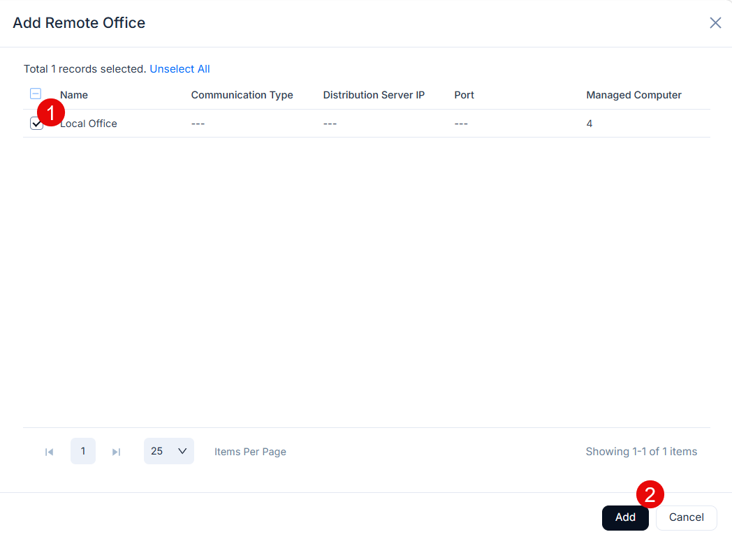 Adding Remote Offices