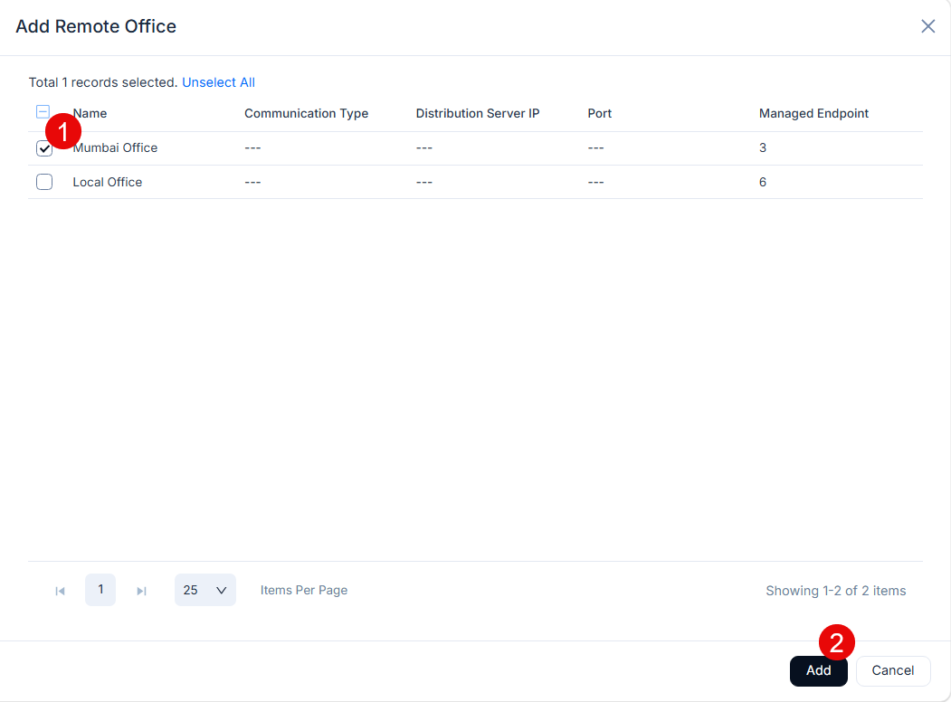 Adding Remote Offices