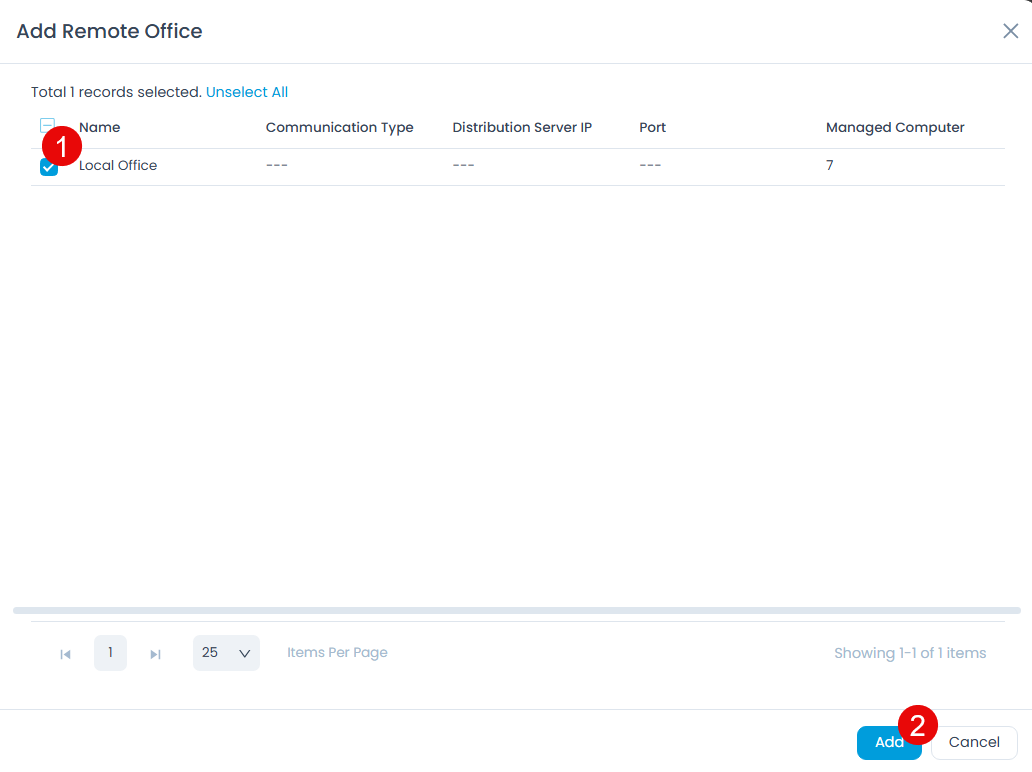 Adding Remote Offices
