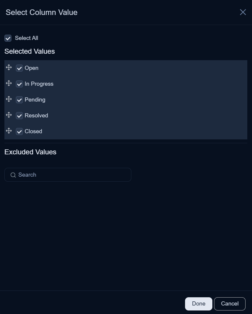 Select Column Values