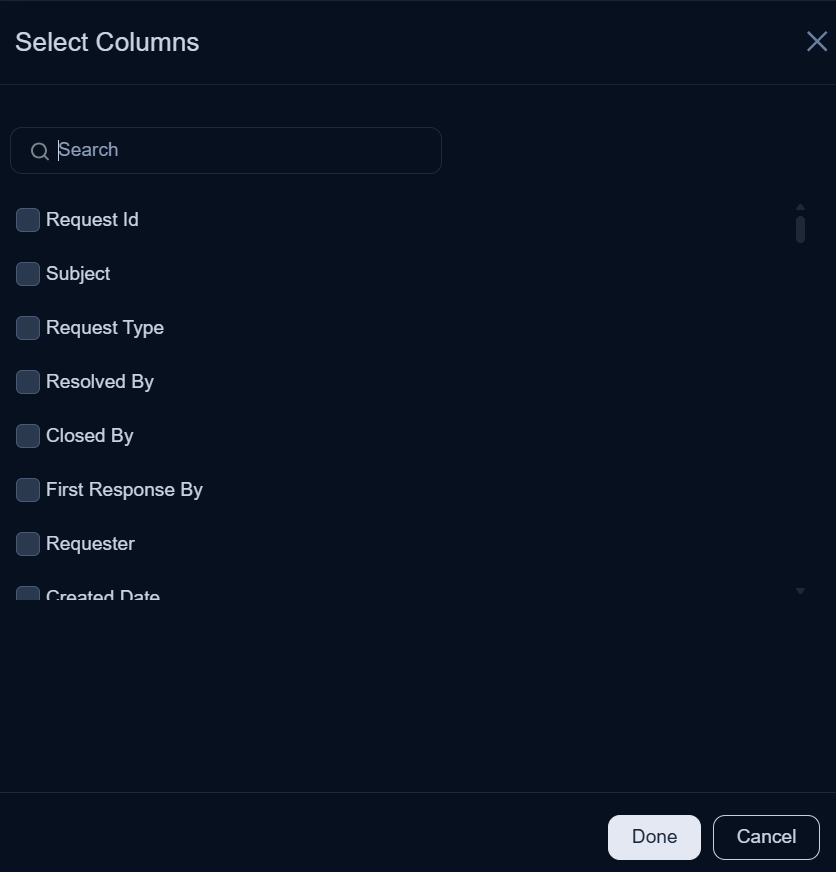 Select Columns