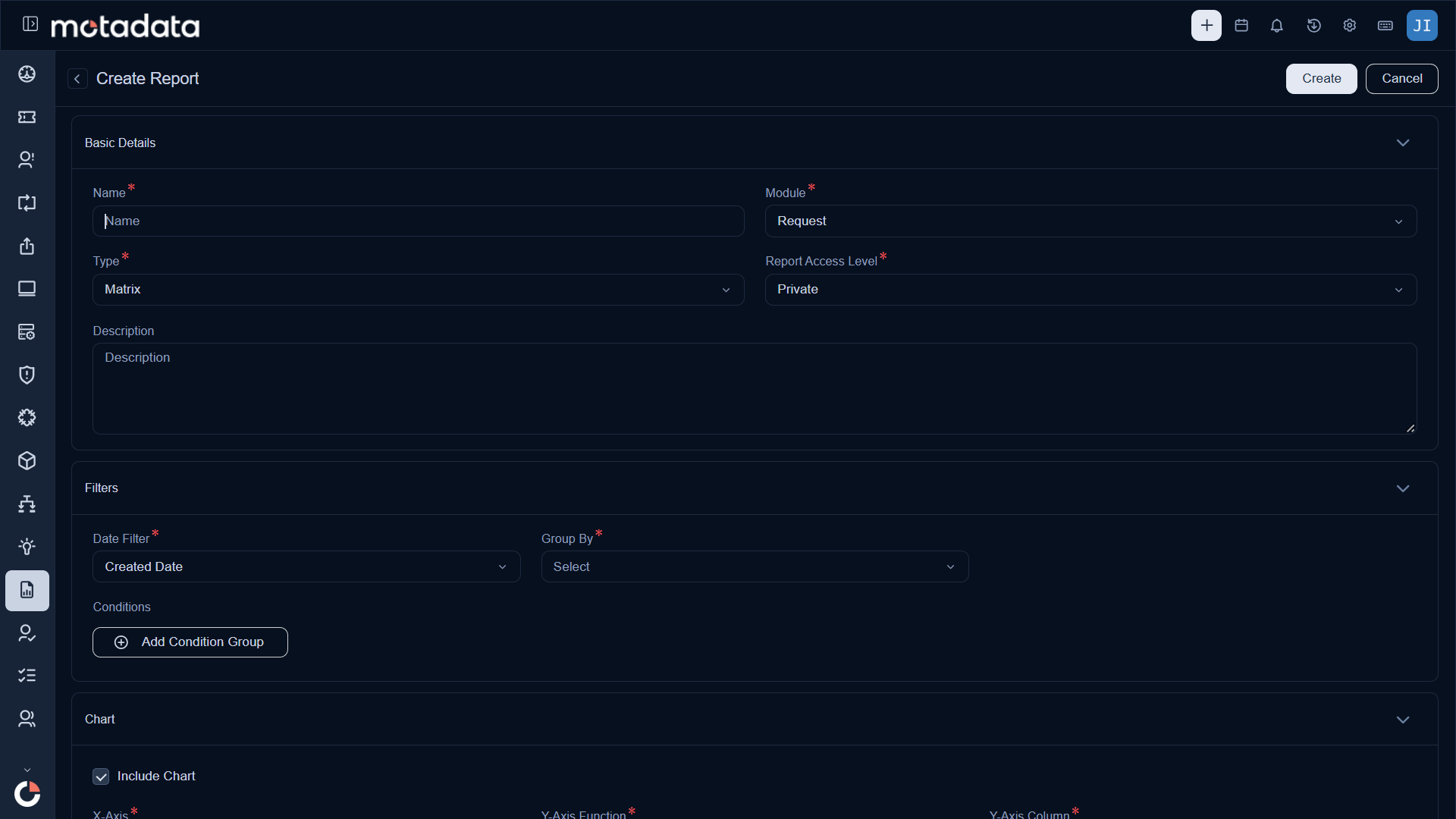 Creating Matrix Report