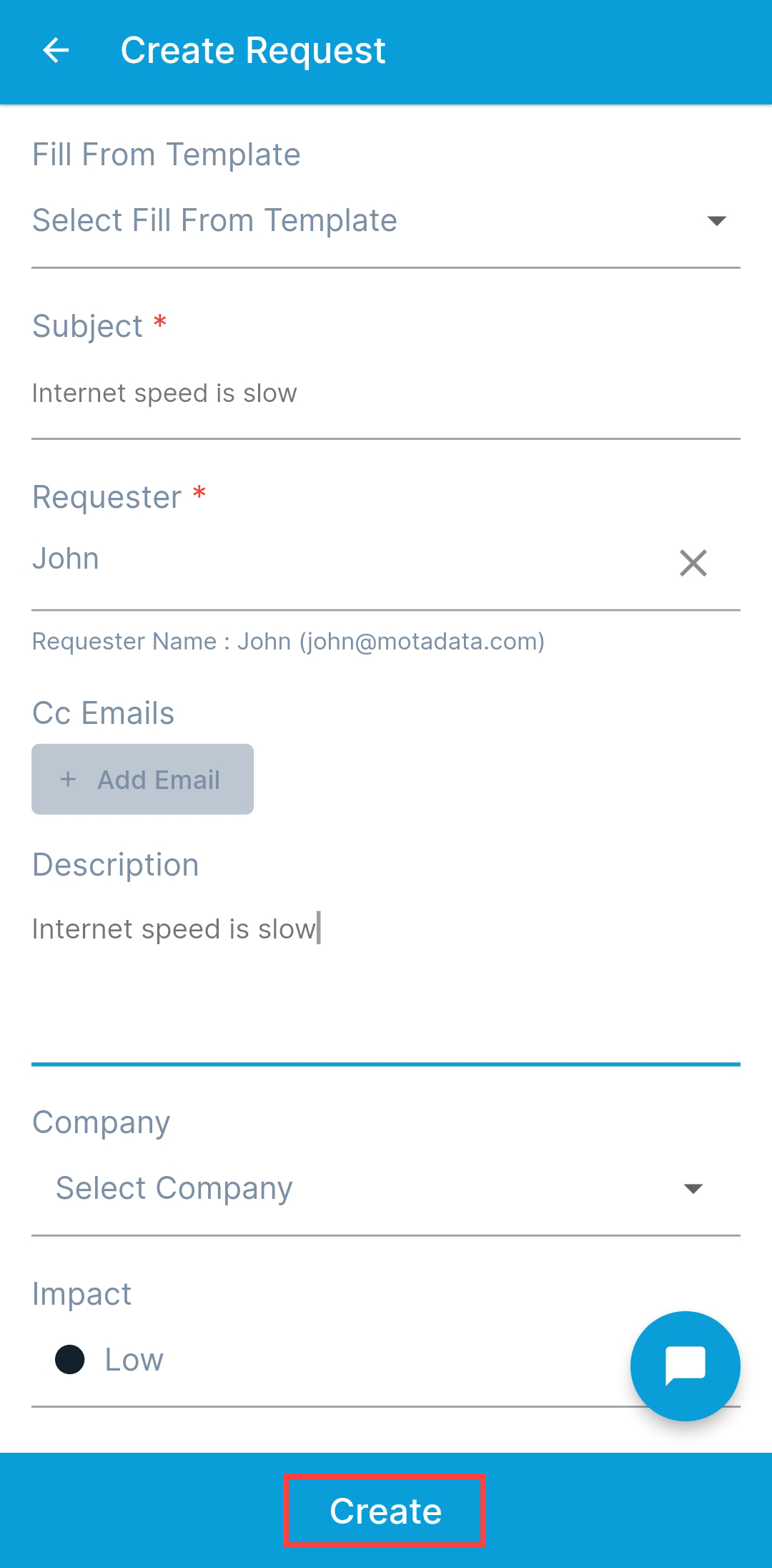 Create Request