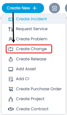 Create Change option