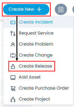 Create Release option