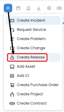 Create Release option