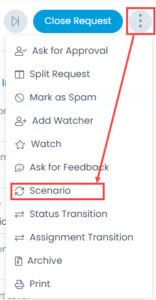 Select Scenario option