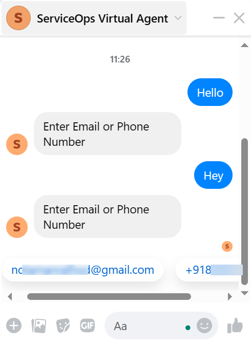 Open Facebook Messenger and start the conversation