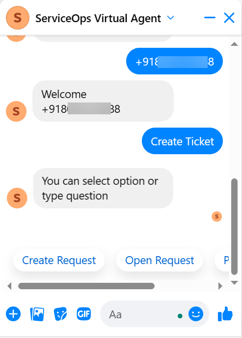 Open Facebook Messenger and start the conversation