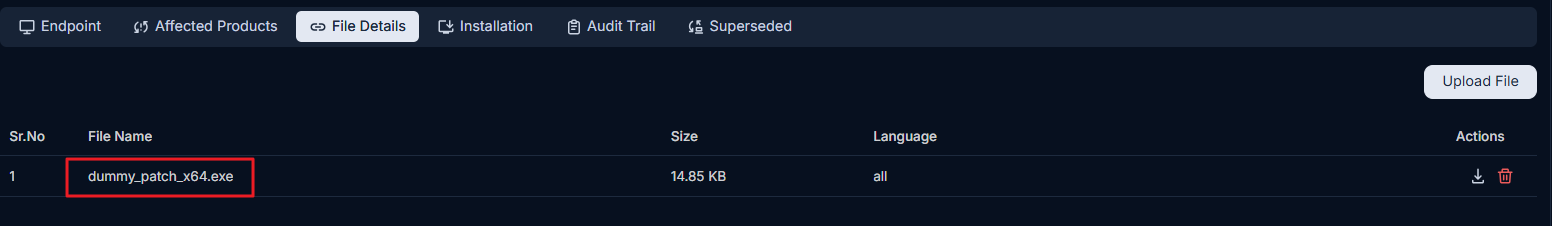 Uploaded Patch File