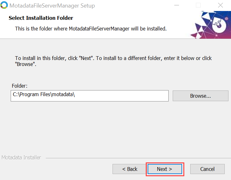 Select Installation Folder