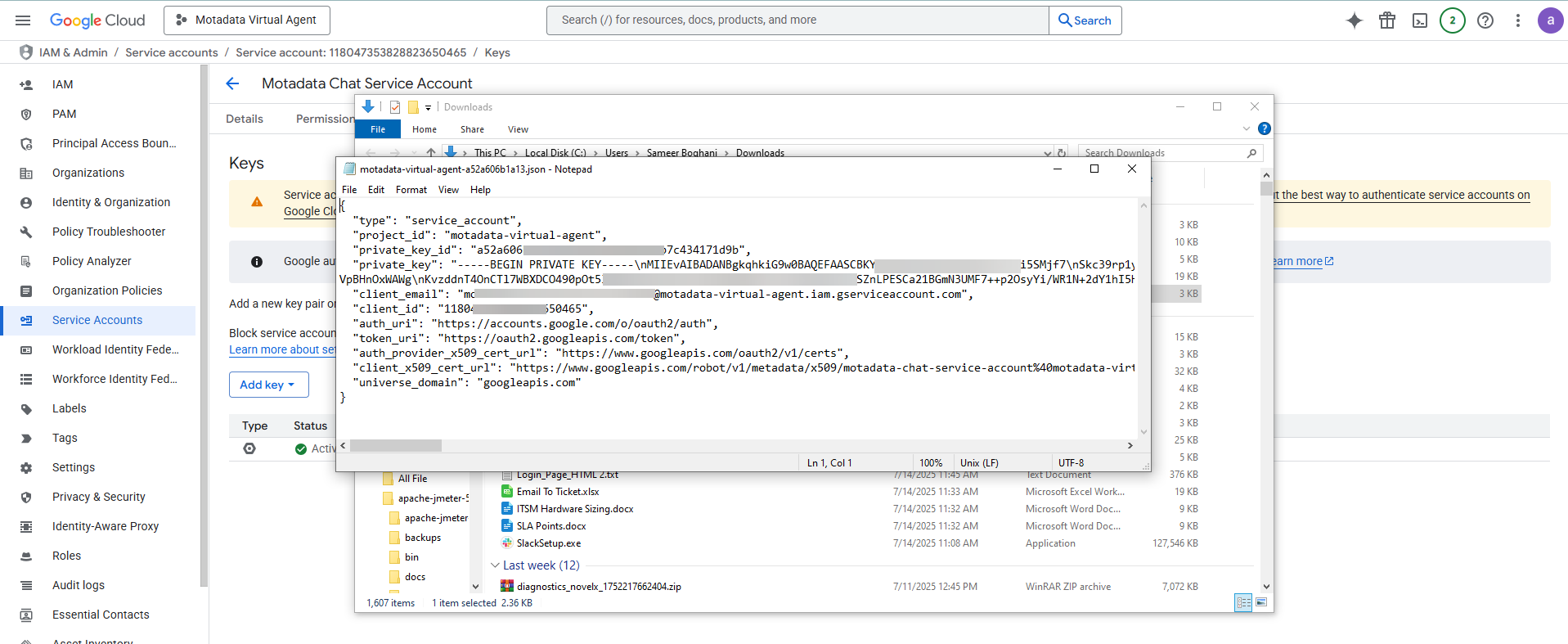 Select JSON key type