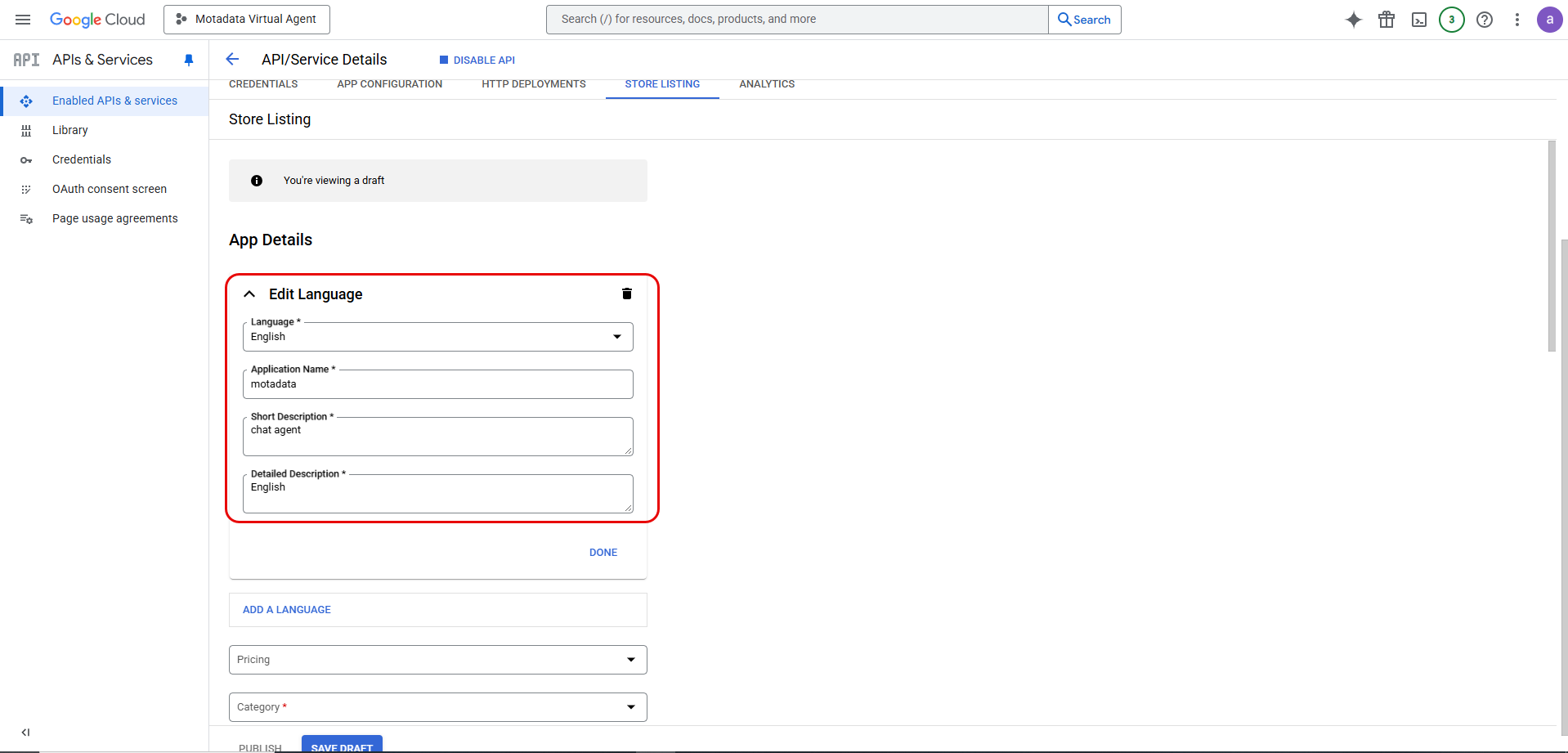 Marketplace SDK App Configuration