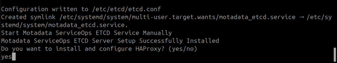HAProxy installation prompt asking to install and configure HAProxy