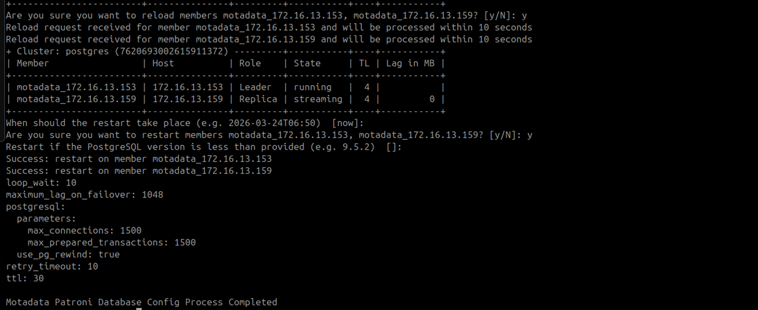Terminal showing MotadataAppHASetup generating SSH key pairs on the DC Observer