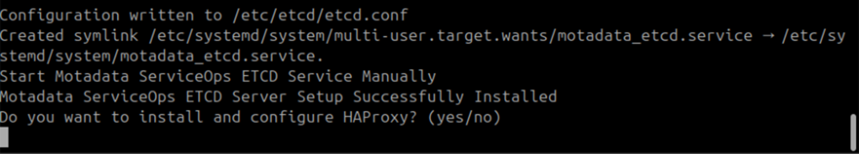 Terminal showing HAProxy installation starting on the DR Observer
