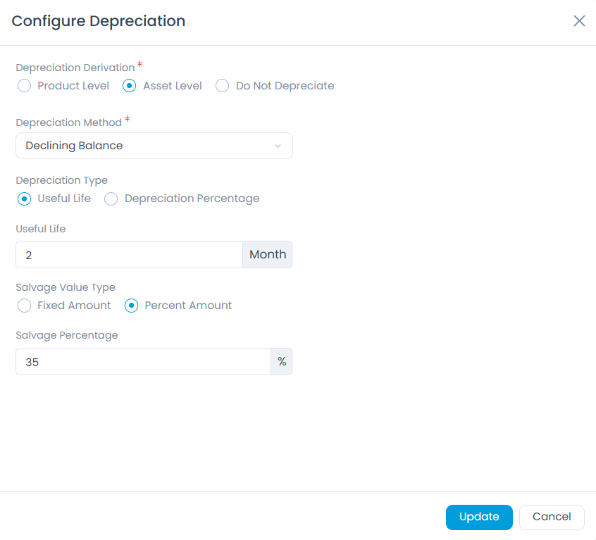Configuring Depreciation