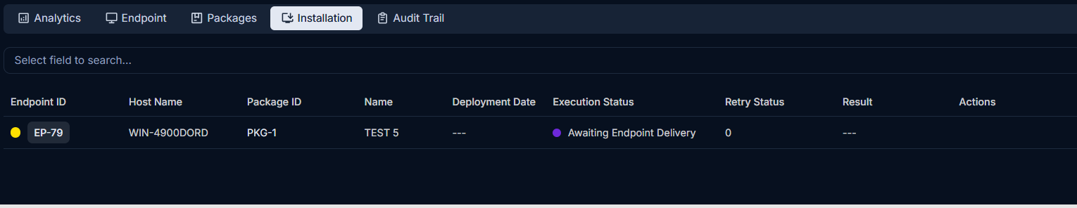 Installation Tab