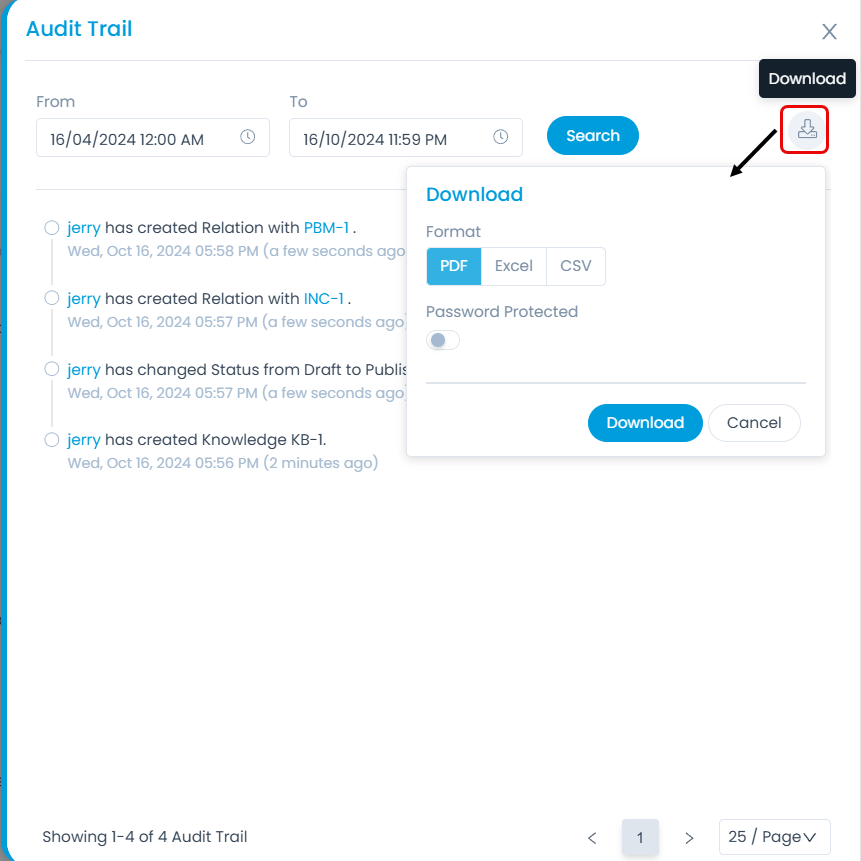 Viewing Audit Trail