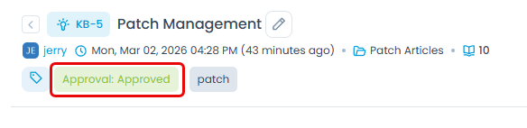 Pre-Approved Knowledge