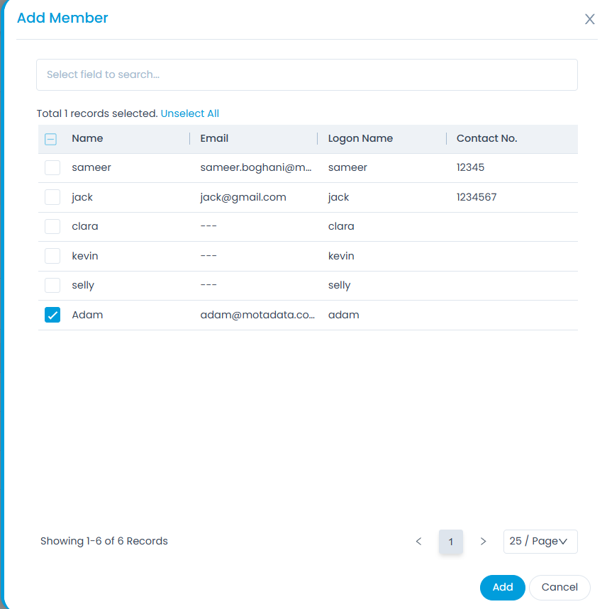 Adding Members