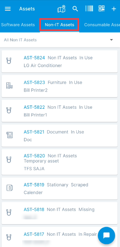 Non-IT Assets List