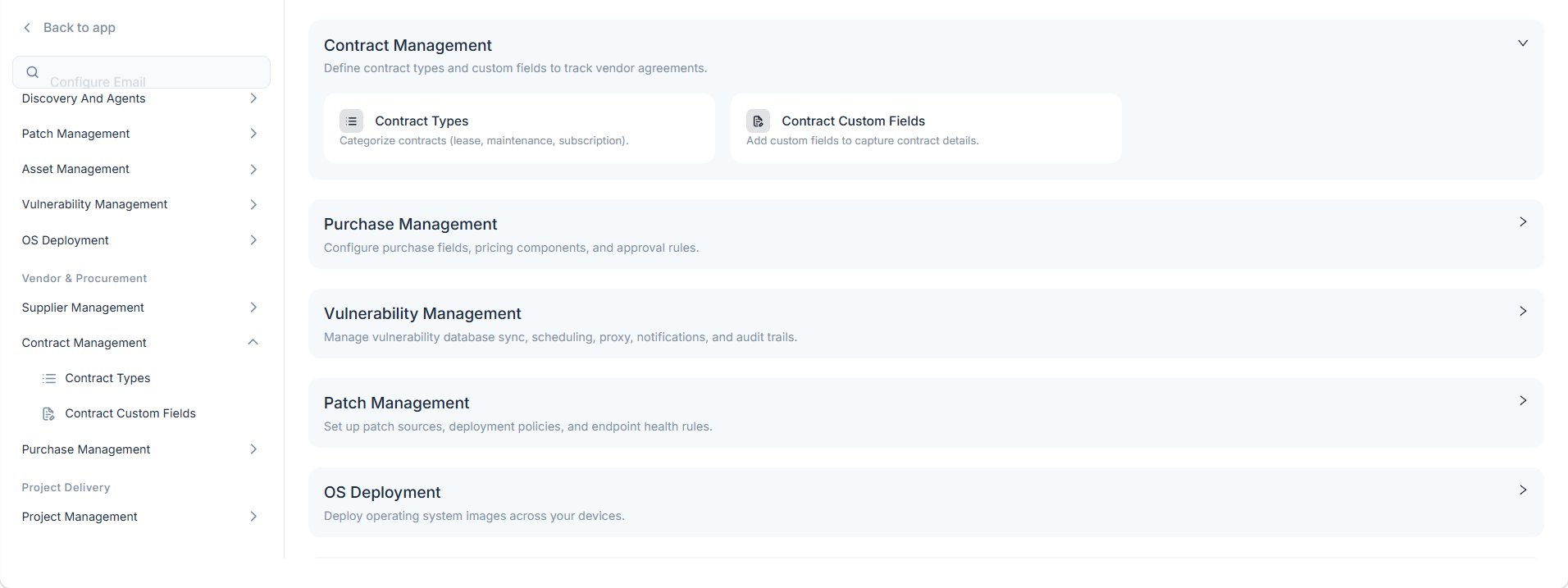 Contract Management Options