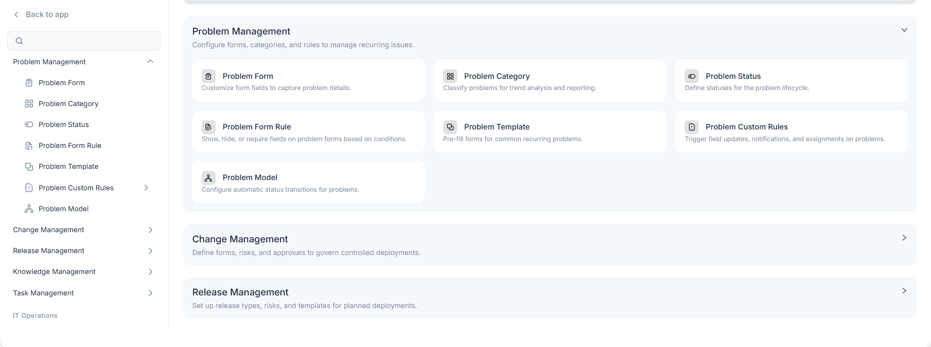 Problem Management Options