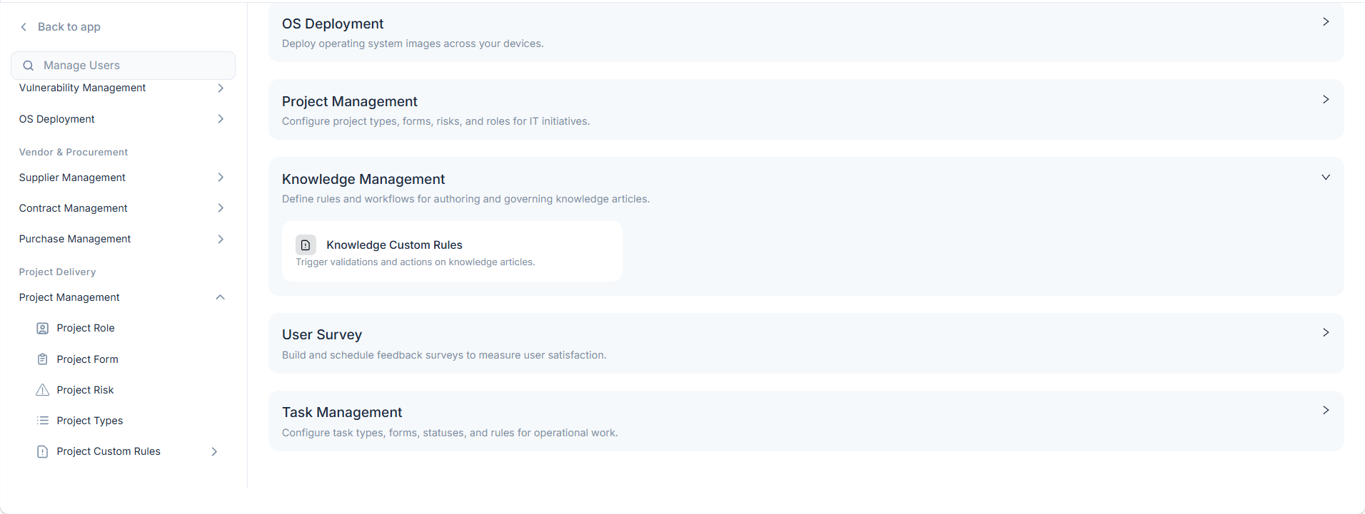 Knowledge Management Options