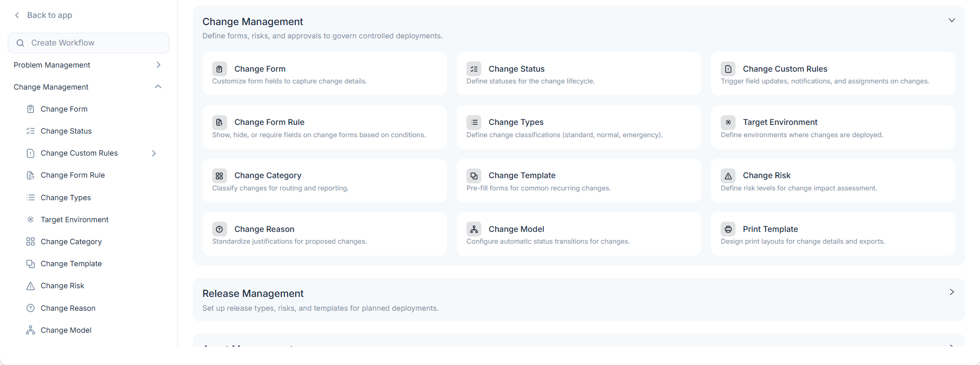 Change Management Options