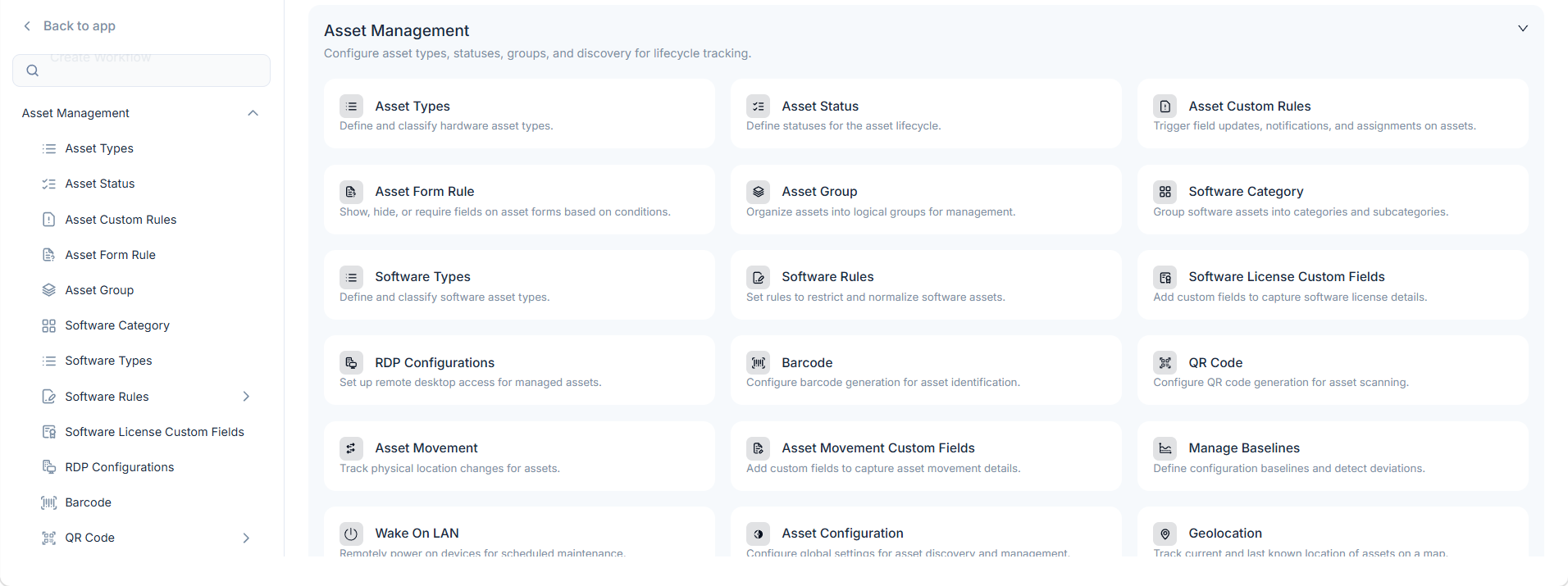 Asset Management Options