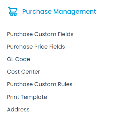 Purchase Management Options