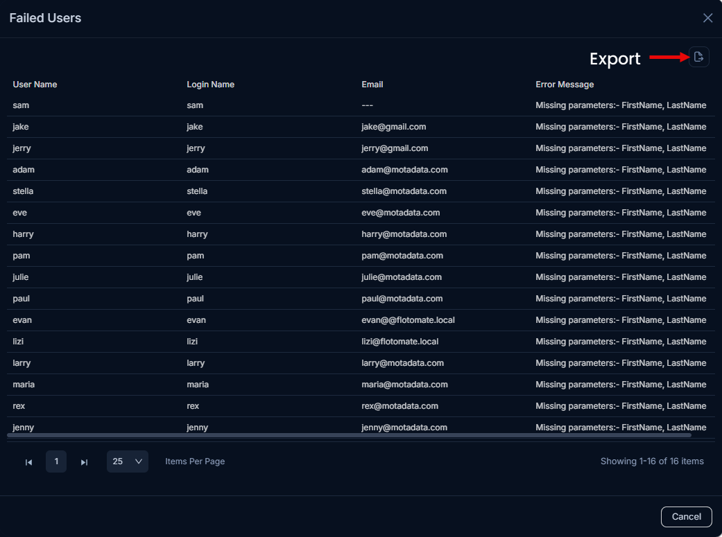 LDAP Failed Users