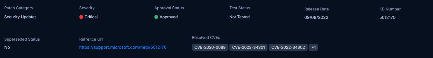 Patch Deployment Classifiers