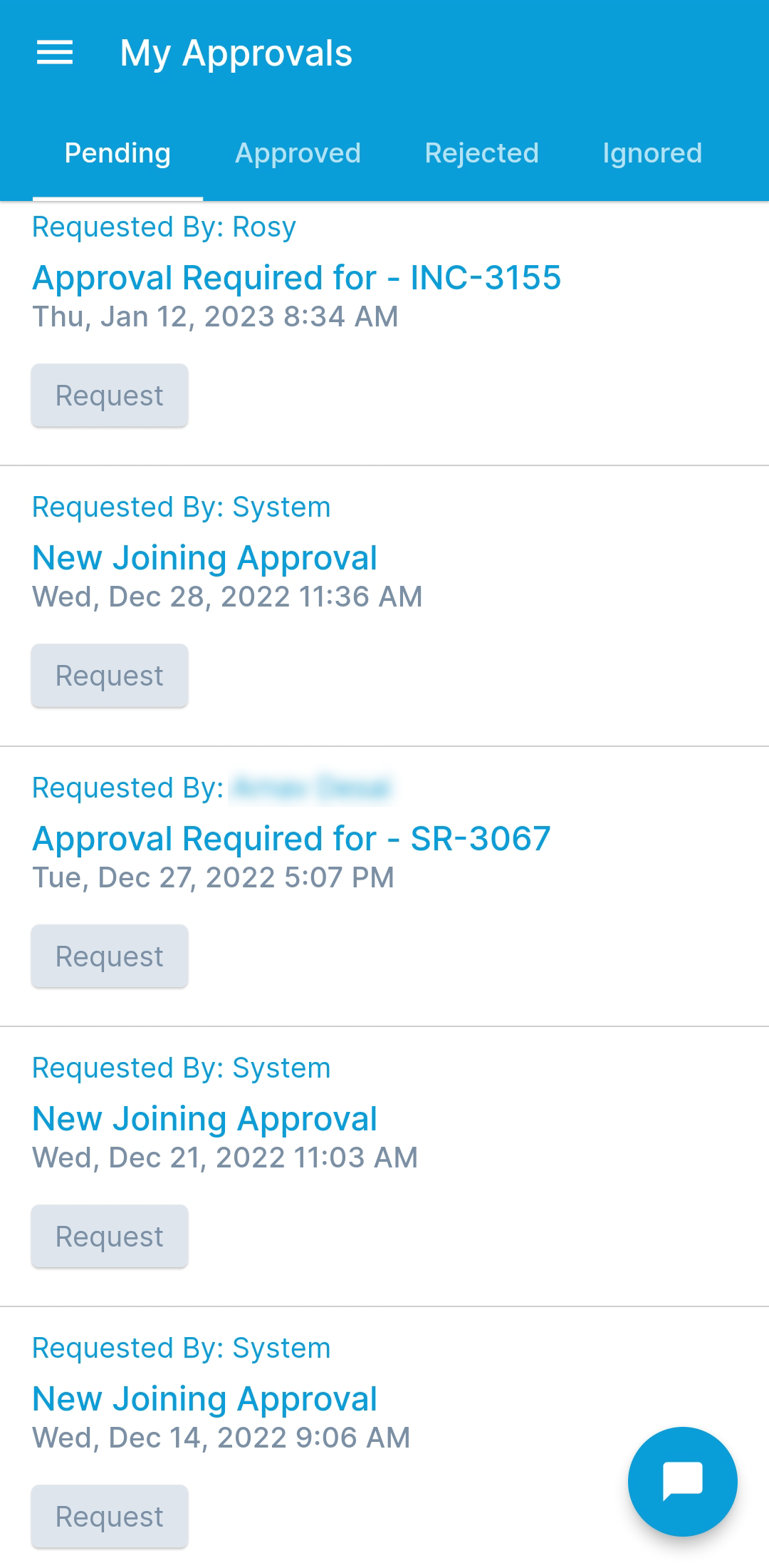 Pending Approvals