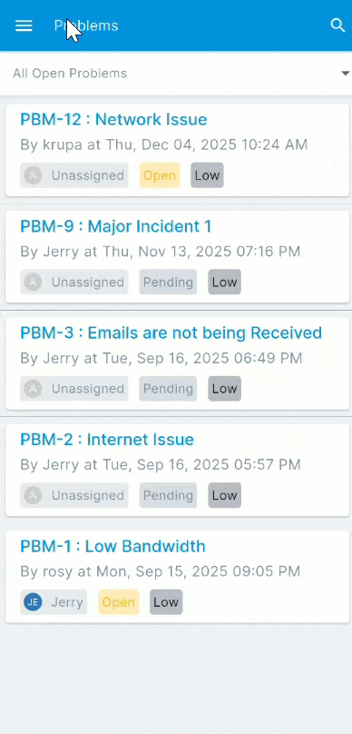 Advanced Filter for Problems