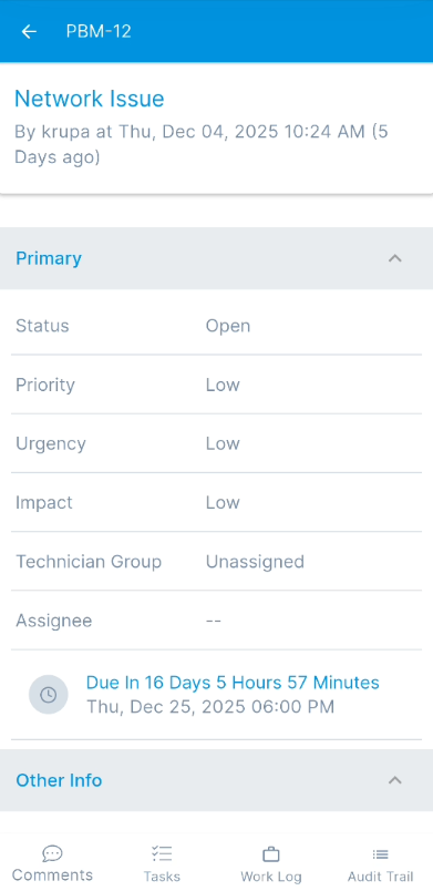 Problem Details Page