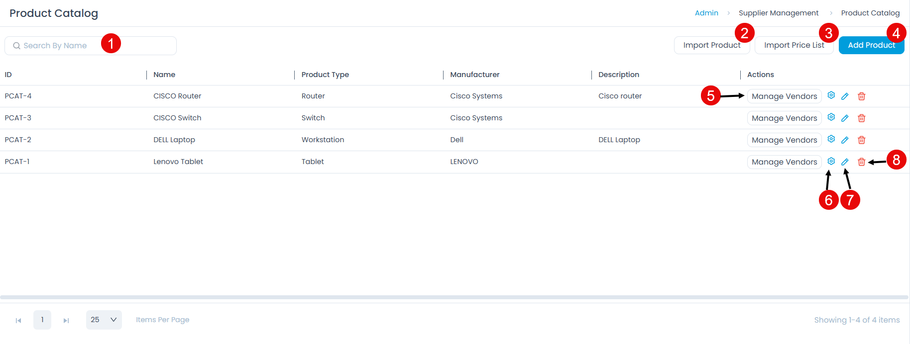 Product Catalog Page