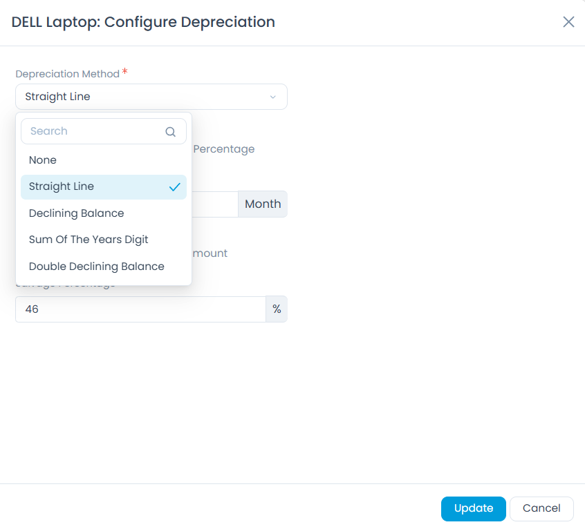 Configure Depreciation