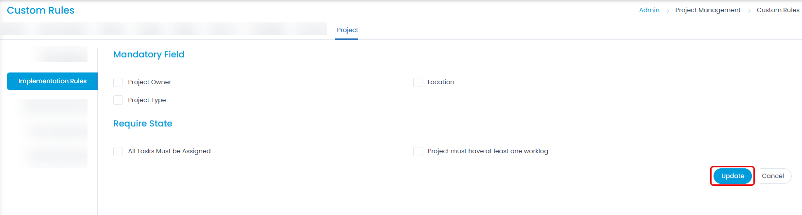 Rules to Implement a Project