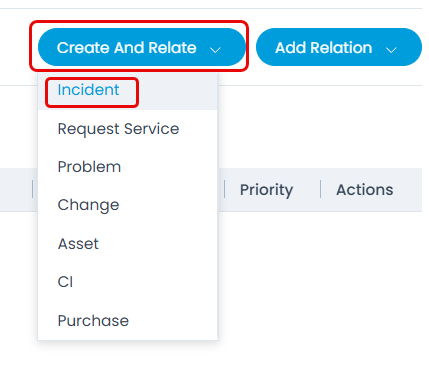 Create and Relate Incident