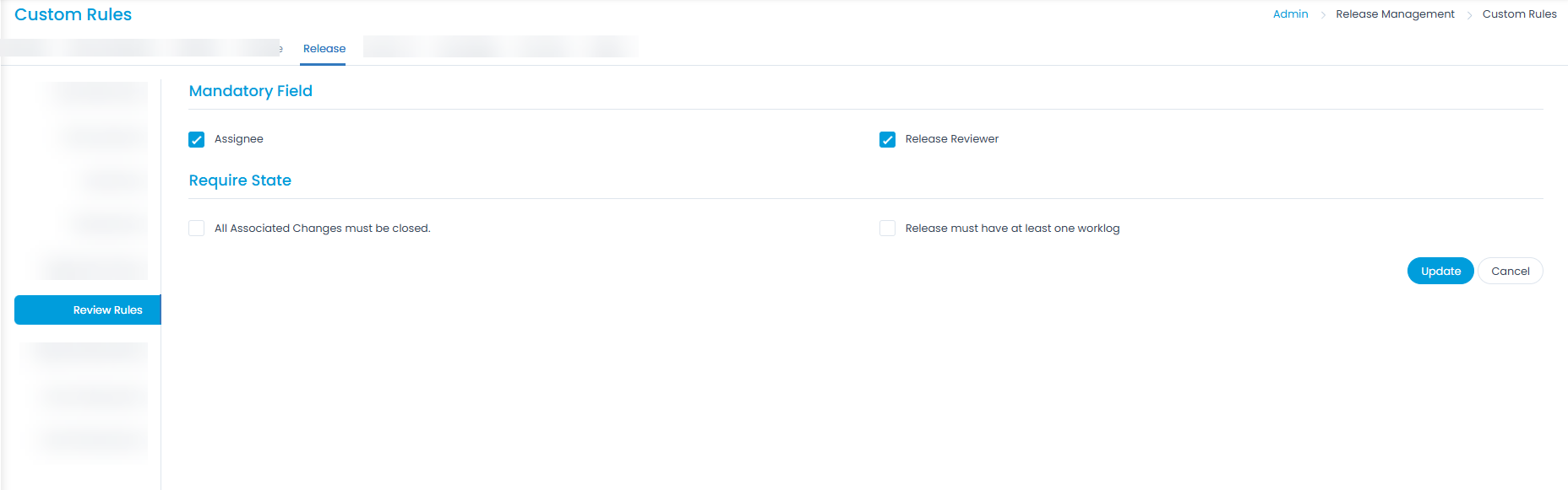 Rules to Review a Release
