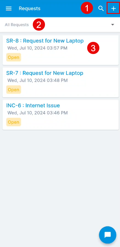 Request List page