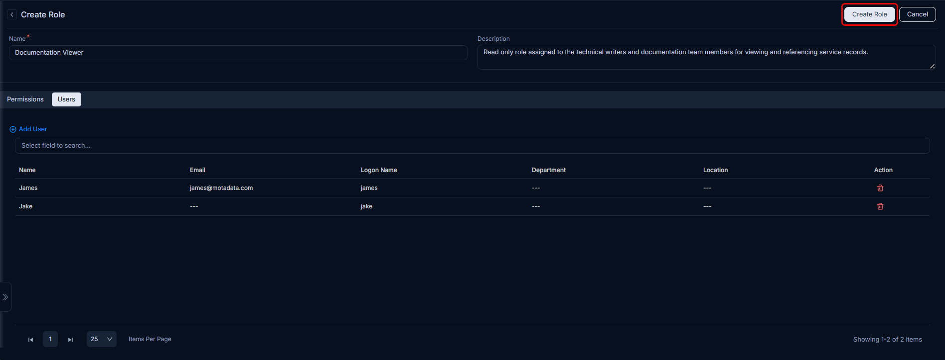 Users Added
