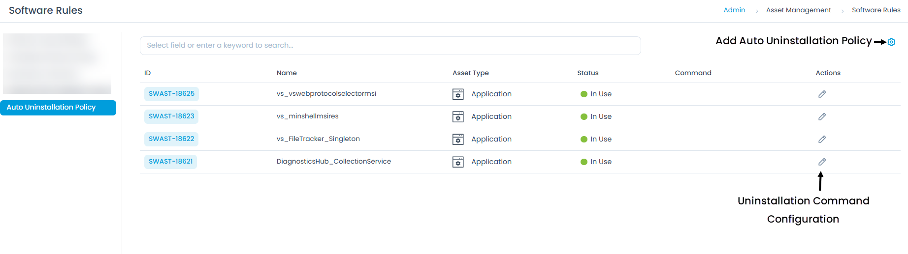 Auto Uninstallation Policy