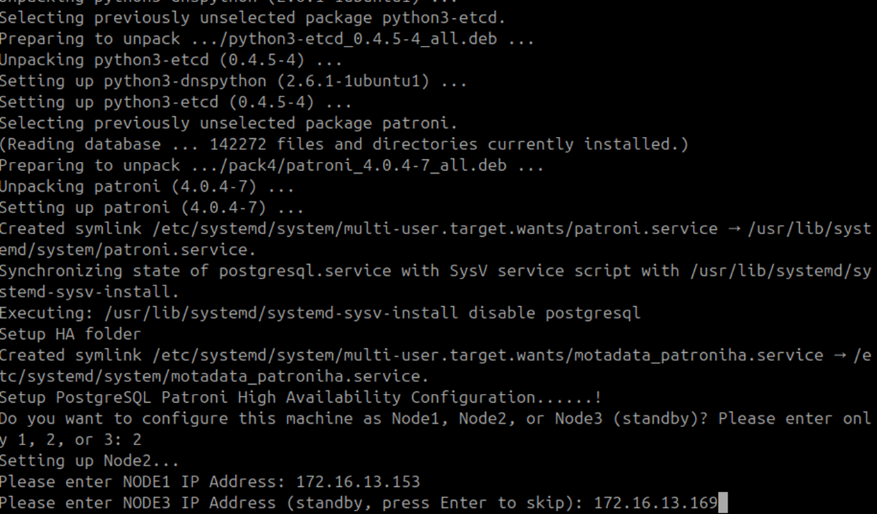 Terminal showing DC Master application configuration completed successfully